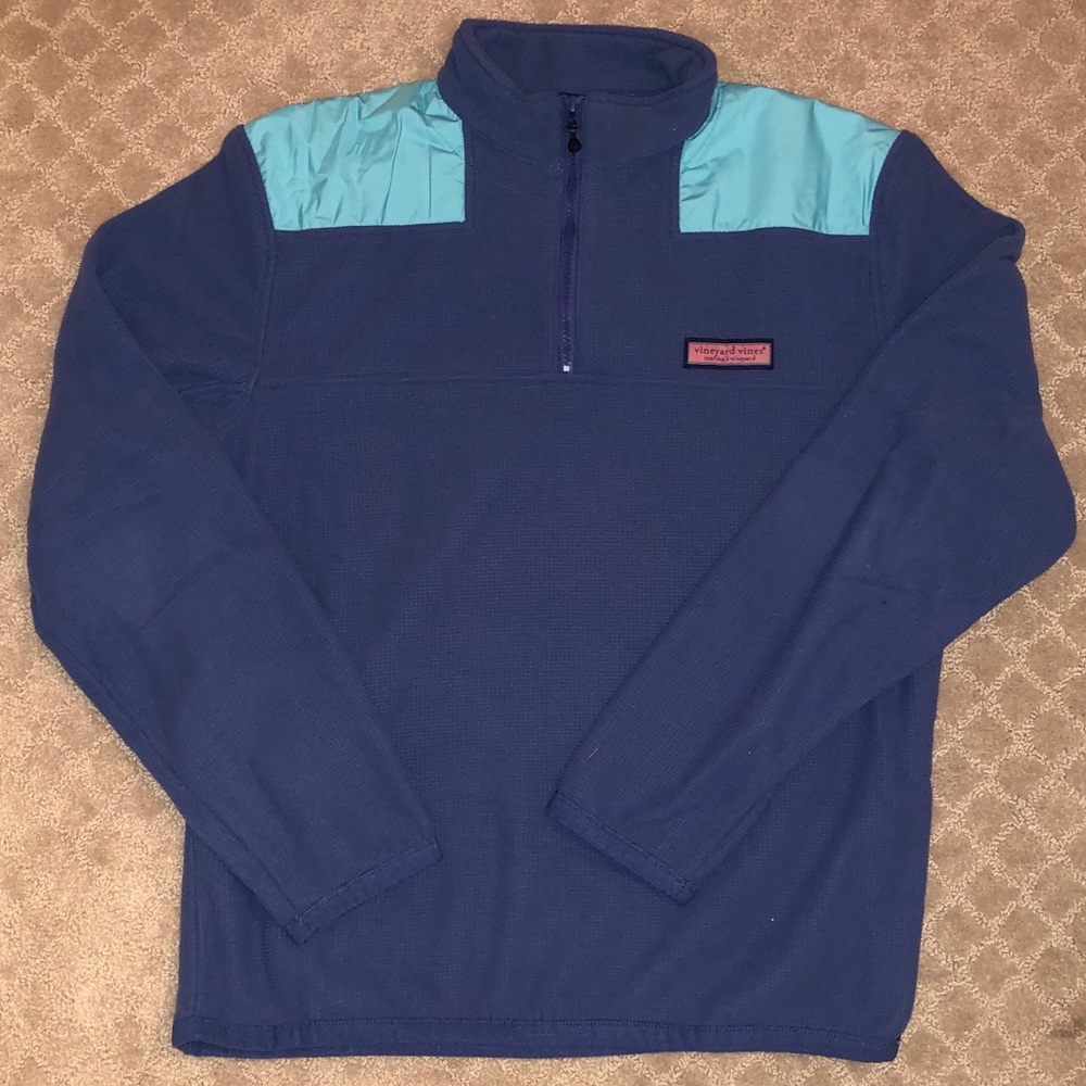 Blue fleece vineyard vines shep shirt